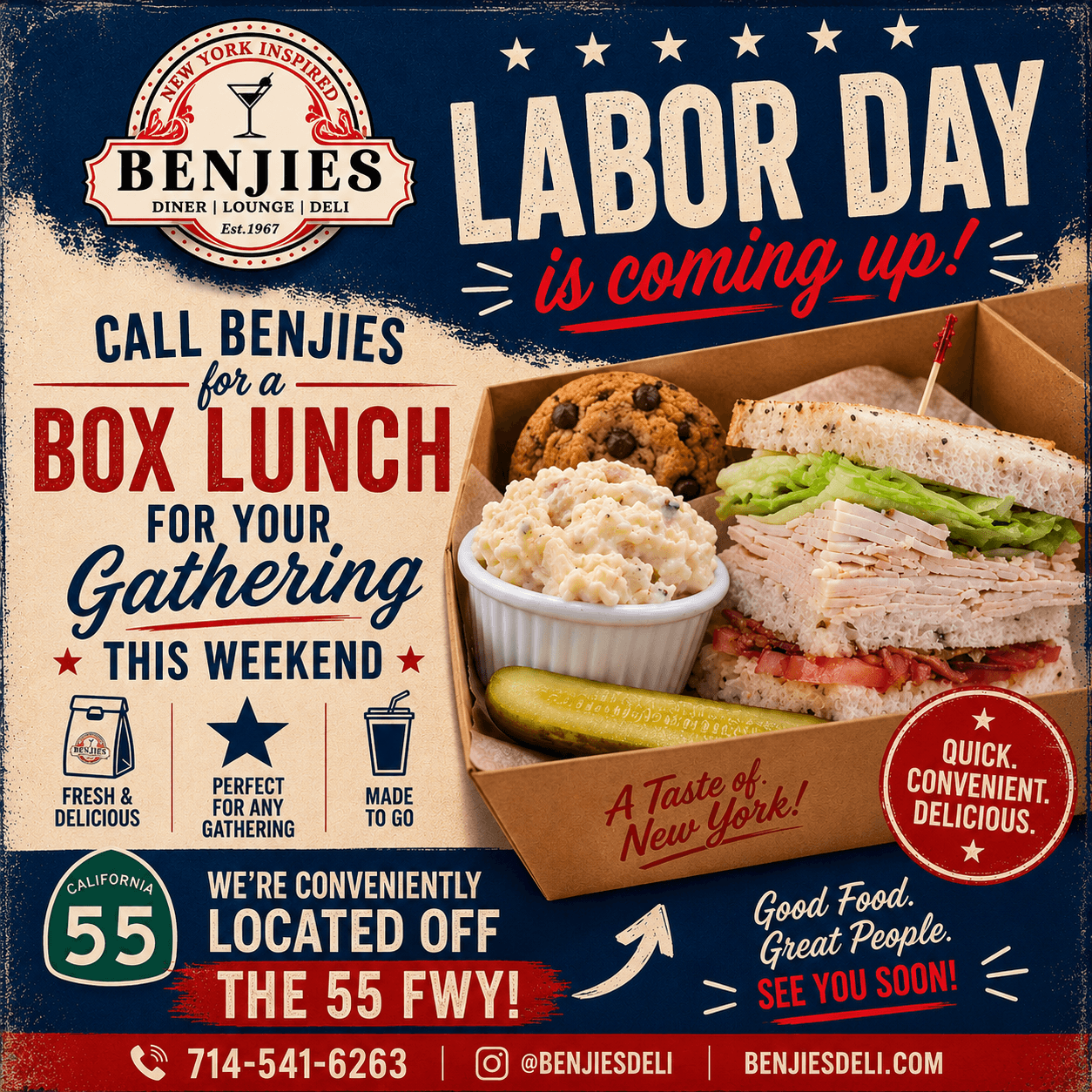 Labor Day Box Lunches_Benjies catering